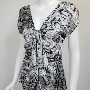 Karen Kane snake print silk top